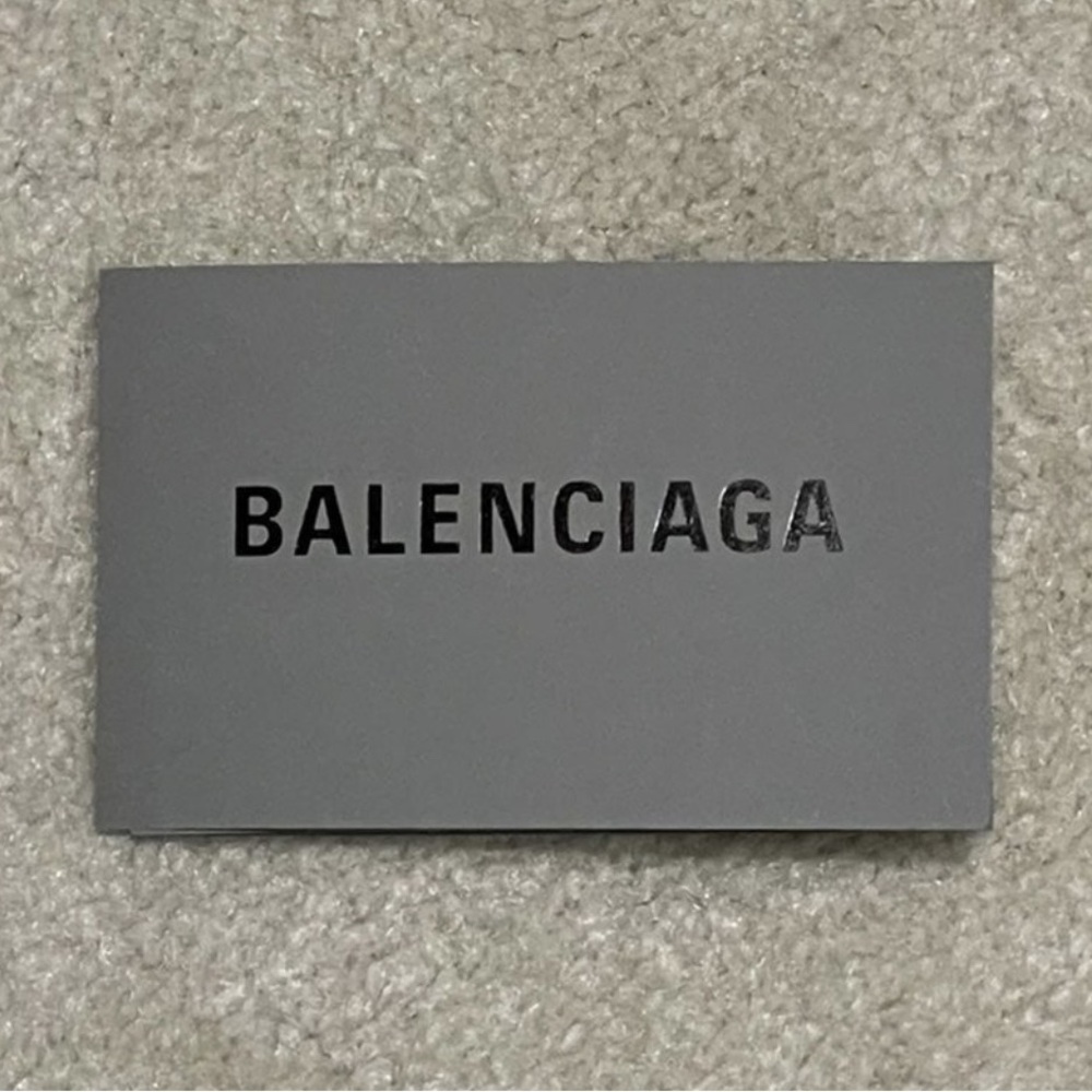Balenciaga Authenticity Appearance Booklet Card